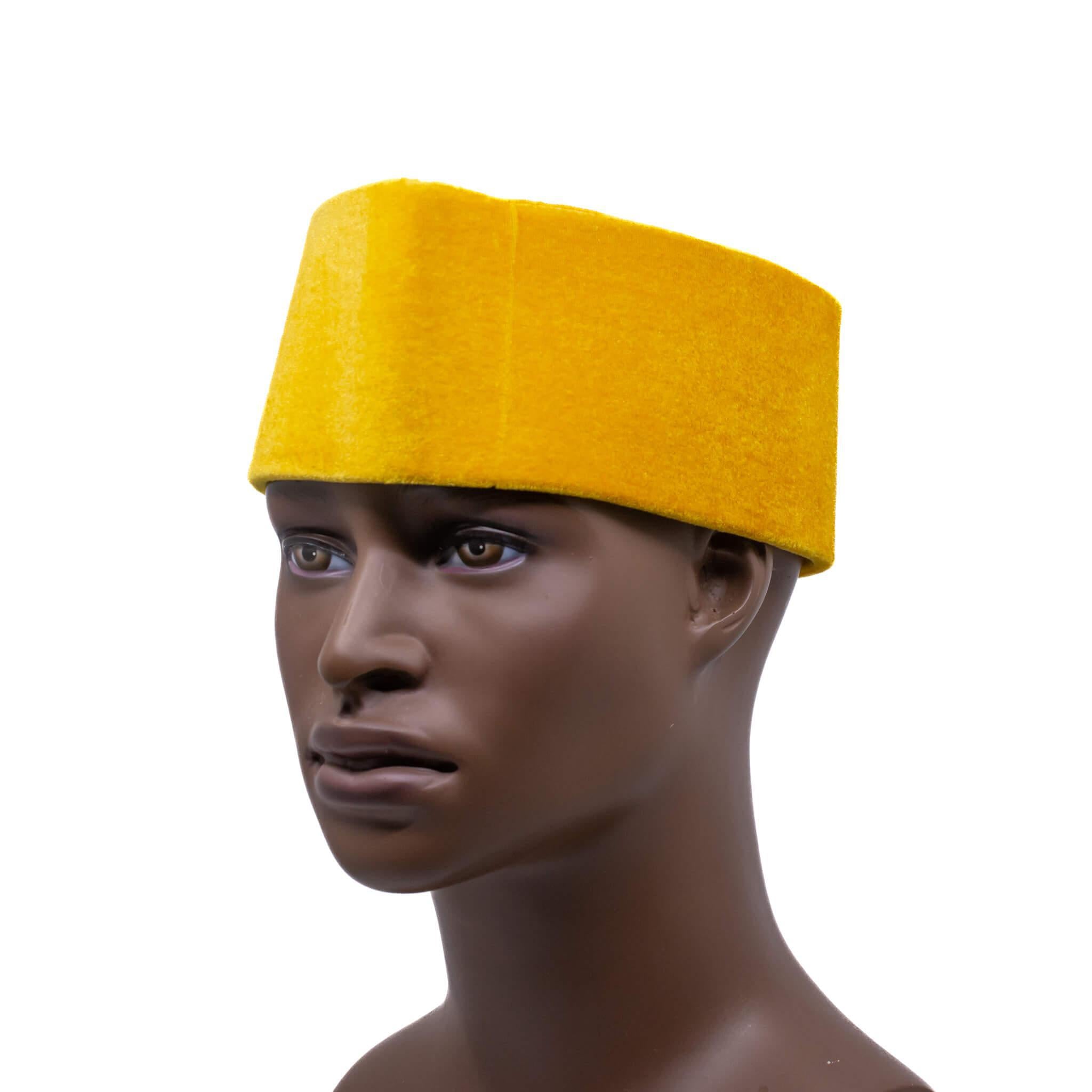 Yellow Velvet Men's Hat