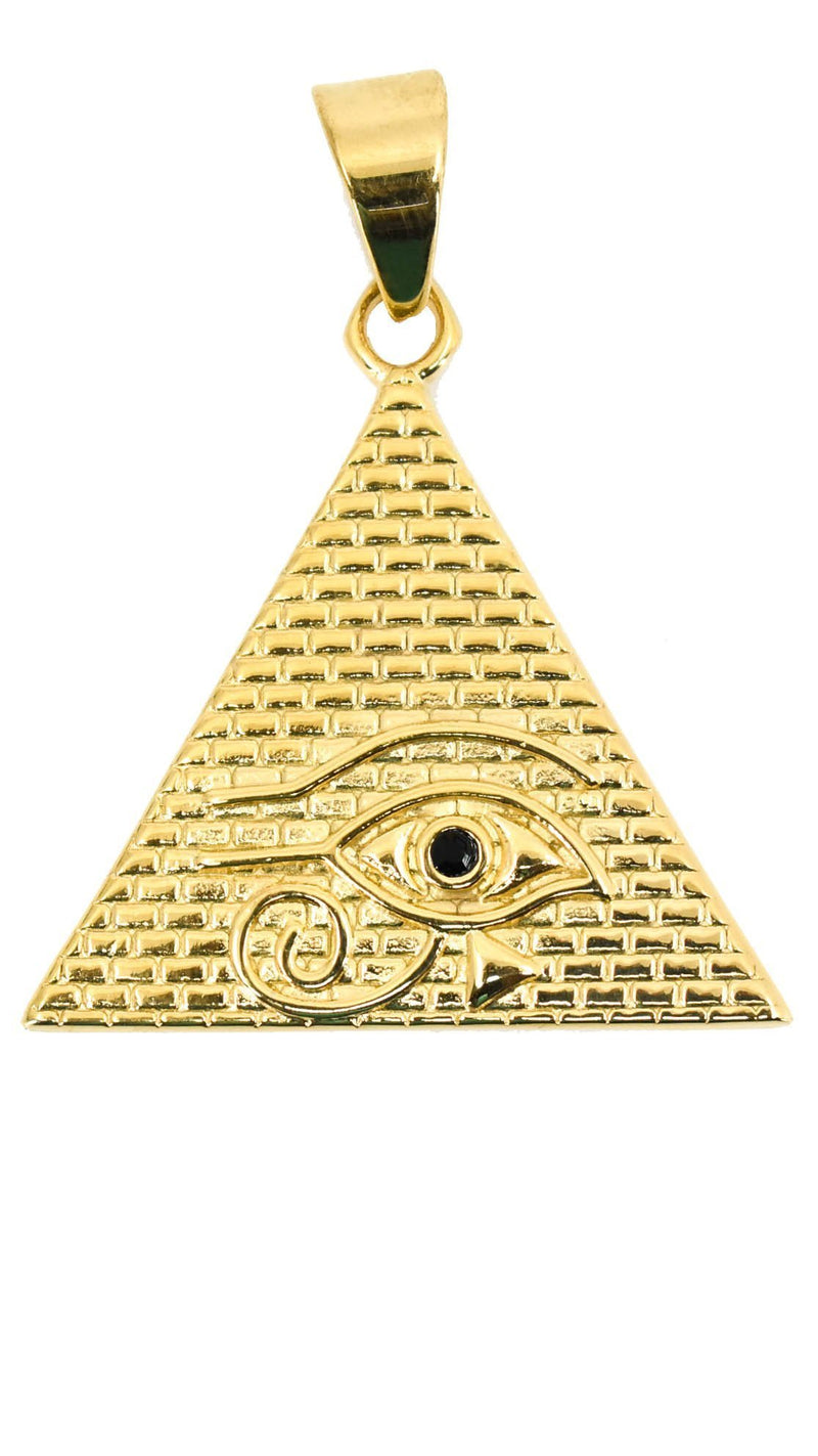 Gold Eye of Providence Pendant Chain