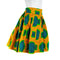 Yellow & Green Ankara Wax Skirt