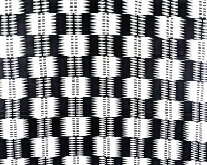 Black and White African Wax Fabric