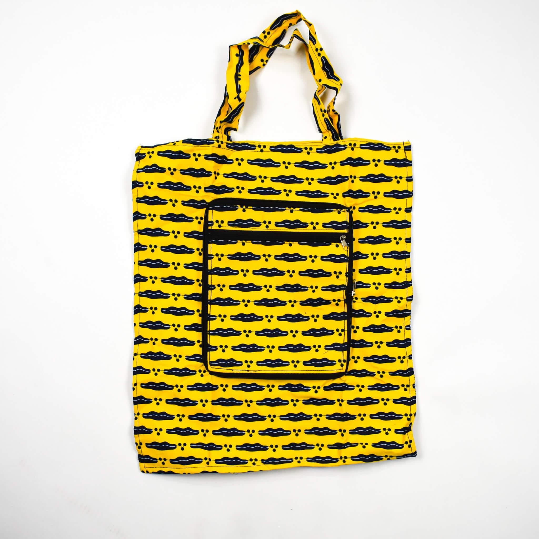 Yellow Foldable Wallet Shopping Bag