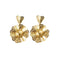 Gold Petal Drop Earring