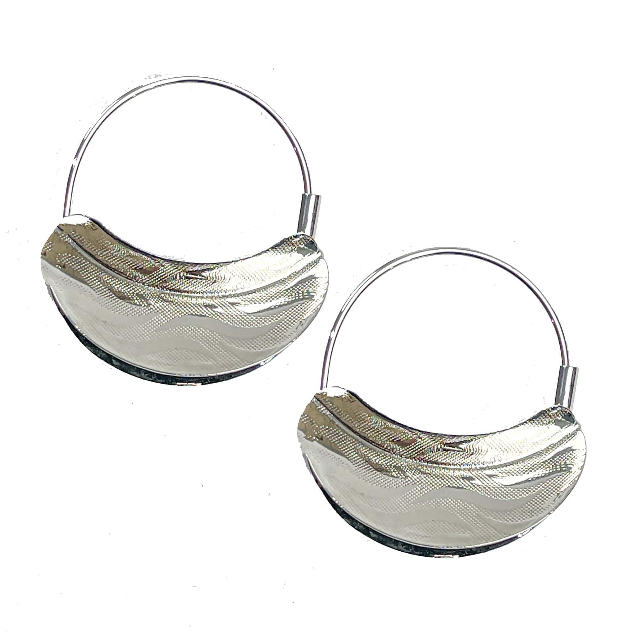 Silver Boat Earring