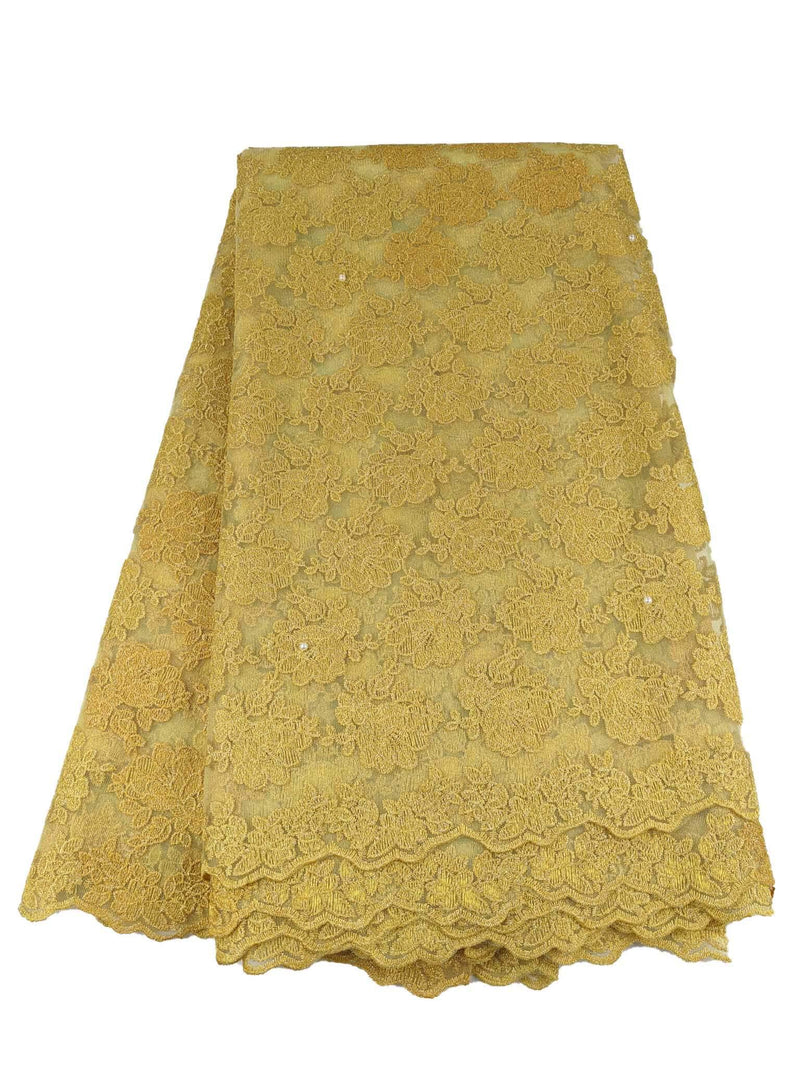 Gold French Net Lace