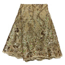 Gold Sequenced Net Lace