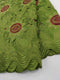 Green & Burgundy Handcut Cotton Lace