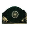 Green & Gold Beaded Velvet Hat