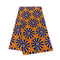 African Orange Wax Print Fabric - 6 Yards