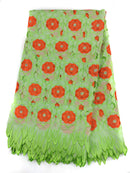 Green & Orange Cotton Lace