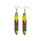 Yellow Massai Bead Rod Earrings