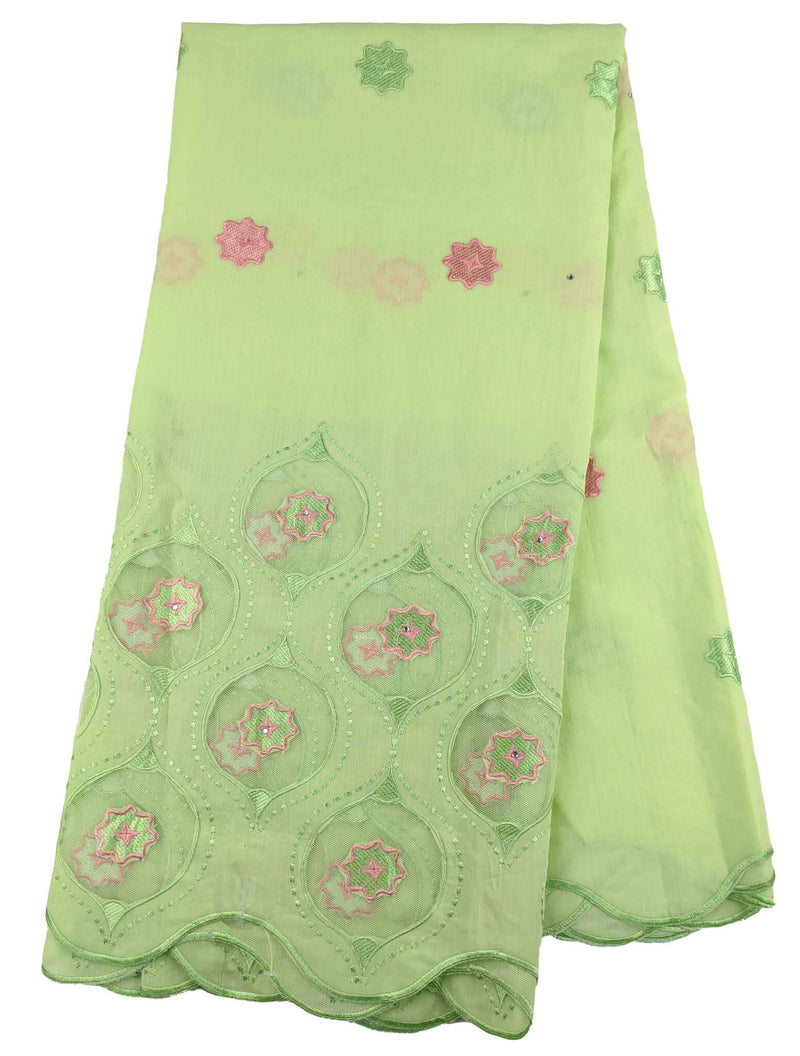 Green & Pink Cotton Lace