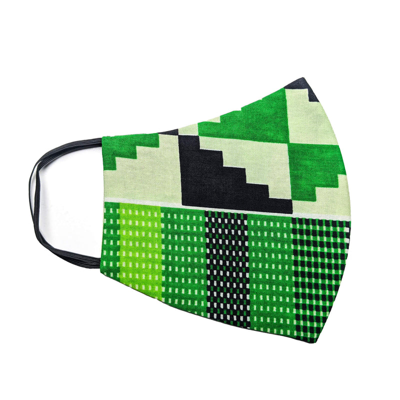 Handmade Kente Print Cloth Mask with Disposable Filter