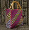 Ankara Handbag w/Bamboo Handle - AFRIKAN ATTIRE -