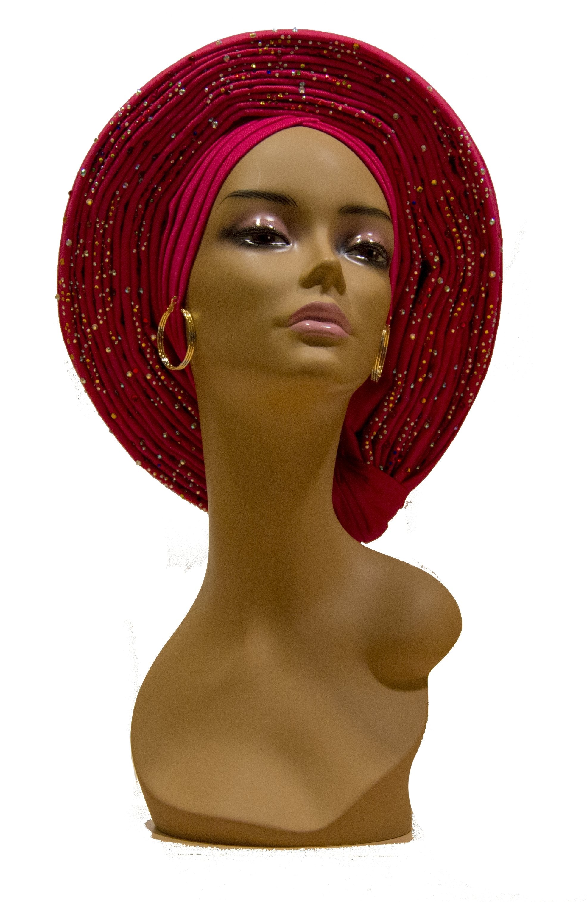 Auto Gele Pink - AFRIKAN ATTIRE - #african_clothing -