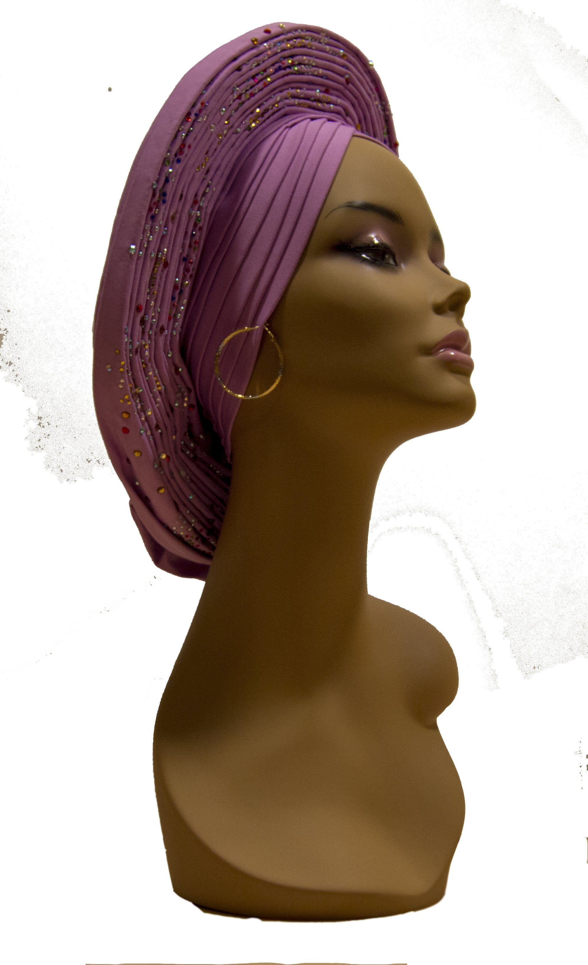Auto Gele Purple - AFRIKAN ATTIRE - #african_clothing -