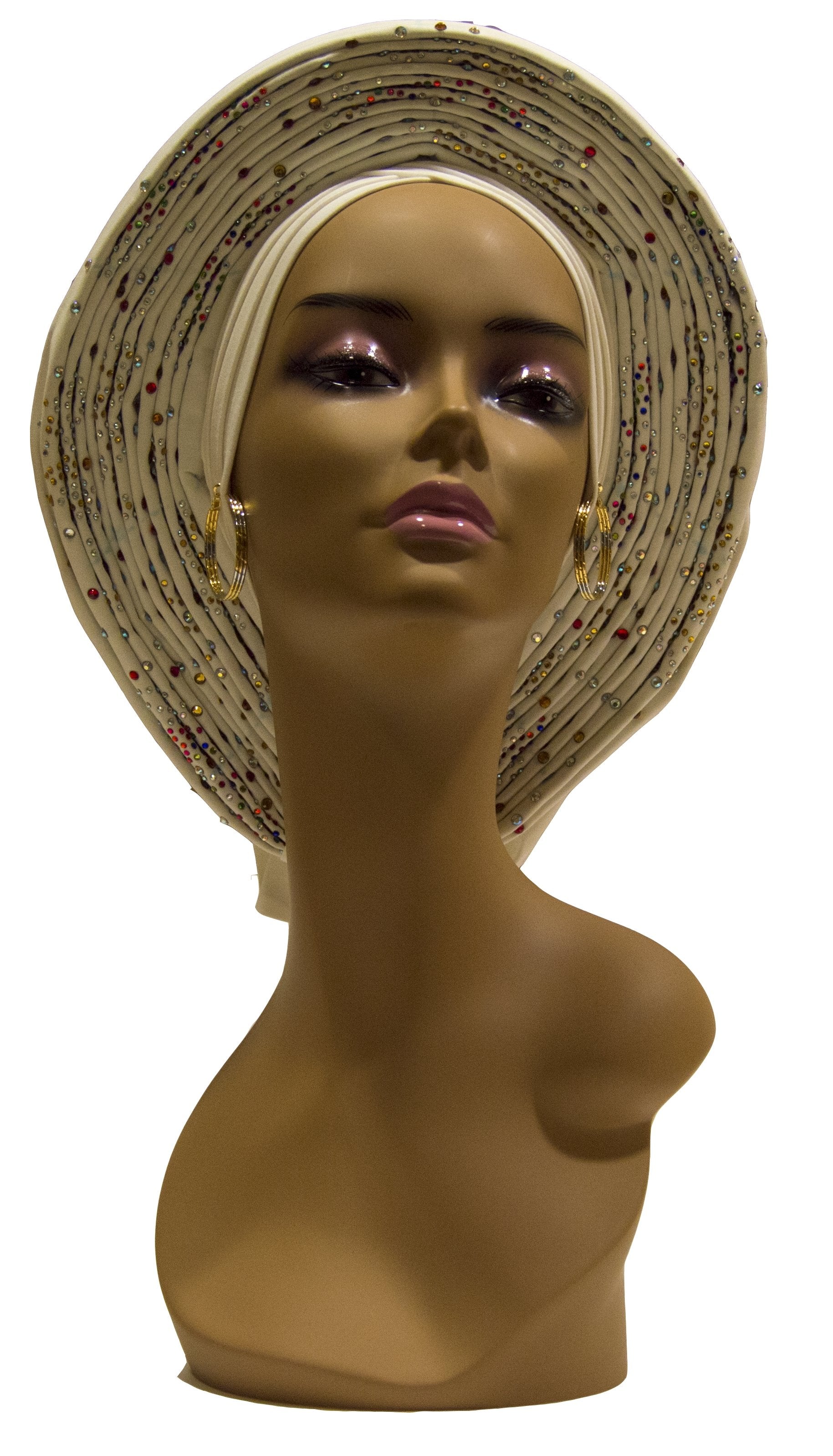 Auto Gele White - AFRIKAN ATTIRE - #african_clothing -