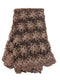 Heavily Beaded Brown French Net Lace