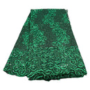 Green Swarovski Stoned Net Fabric