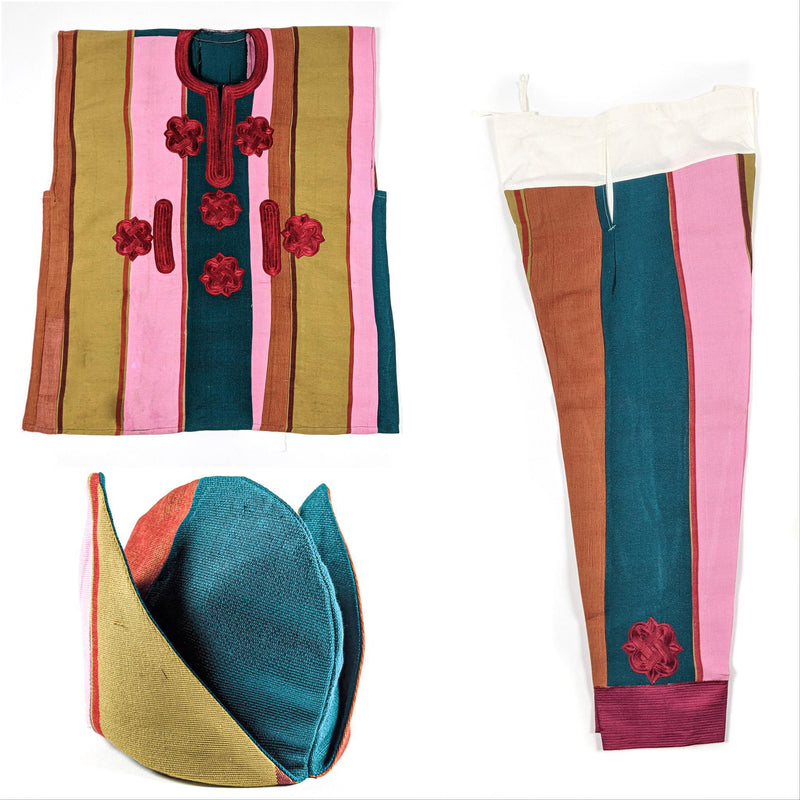 Traditional Pink Aso Oke Pant Set