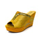 Yellow Wedge Sandal Slippers