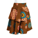 Brown Ankara Wax Skirt