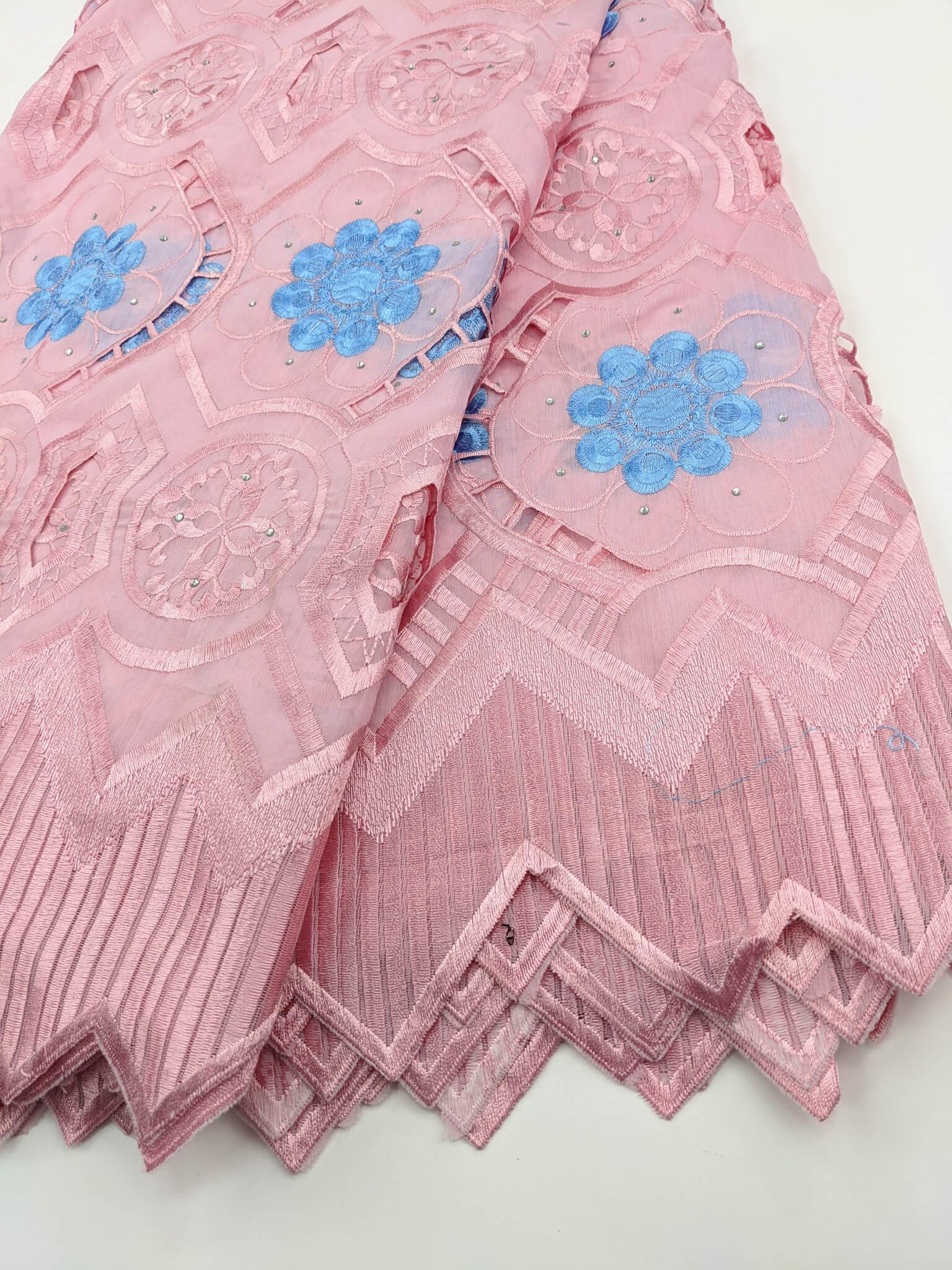 Pink & Blue Cotton Lace