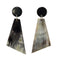 African Chrome Right Triangle Shaped Bone Earring