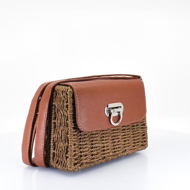 Brown Woven Straw Crossbody Bag Copy - AFRIKAN ATTIRE - #african_clothing -