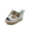 Silver & Gold Wedge Sandal Slippers