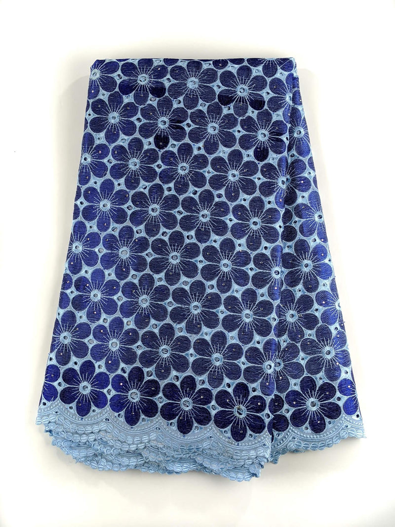 Shades of Blue Cotton Lace