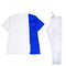 White & Blue Short Sleeve Set