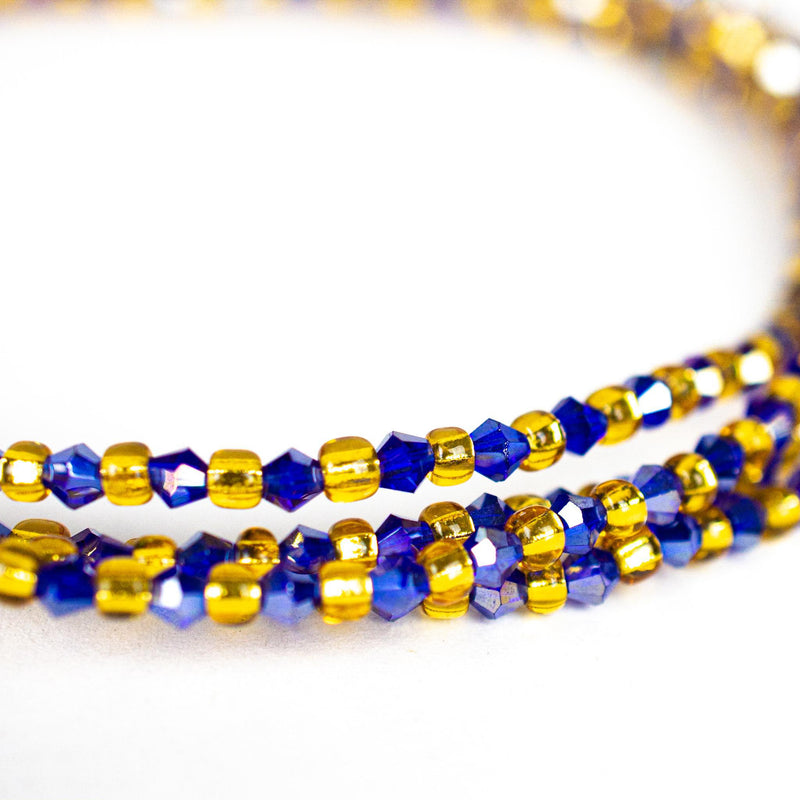 Blue Shinny Clasp Waist Beads