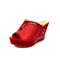 Red Wedge Sandal Slippers