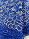 Blue & Gold French Net Lace