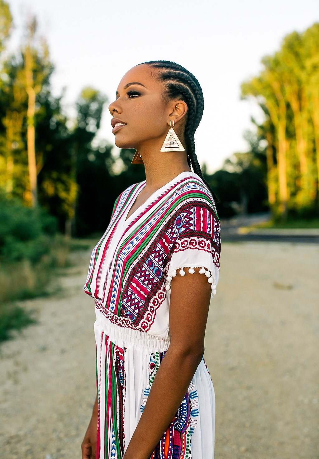 Dashiki Print Long Dress - AFRIKAN ATTIRE - #african_clothing -