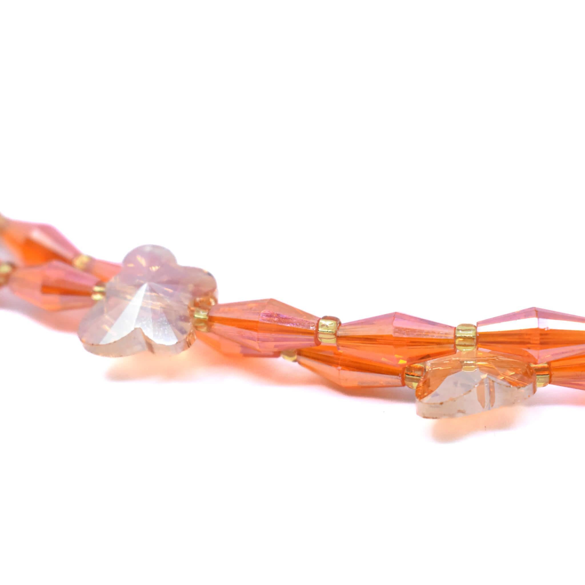 Orange Glass Waist Beads