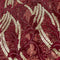 Wine & Gold Sequenced Net Lace