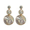 Gold Silver Stoned Earring