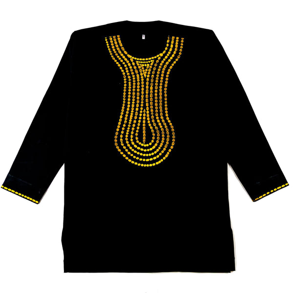 Black & Gold Men’s Long-sleeve Top