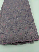 Purple & Pink Cotton Net Lace