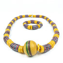 Ghanaian Krobo Bead Necklace and Bracelet (Heavy Set)