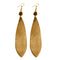 African Flat Wooden Earrings