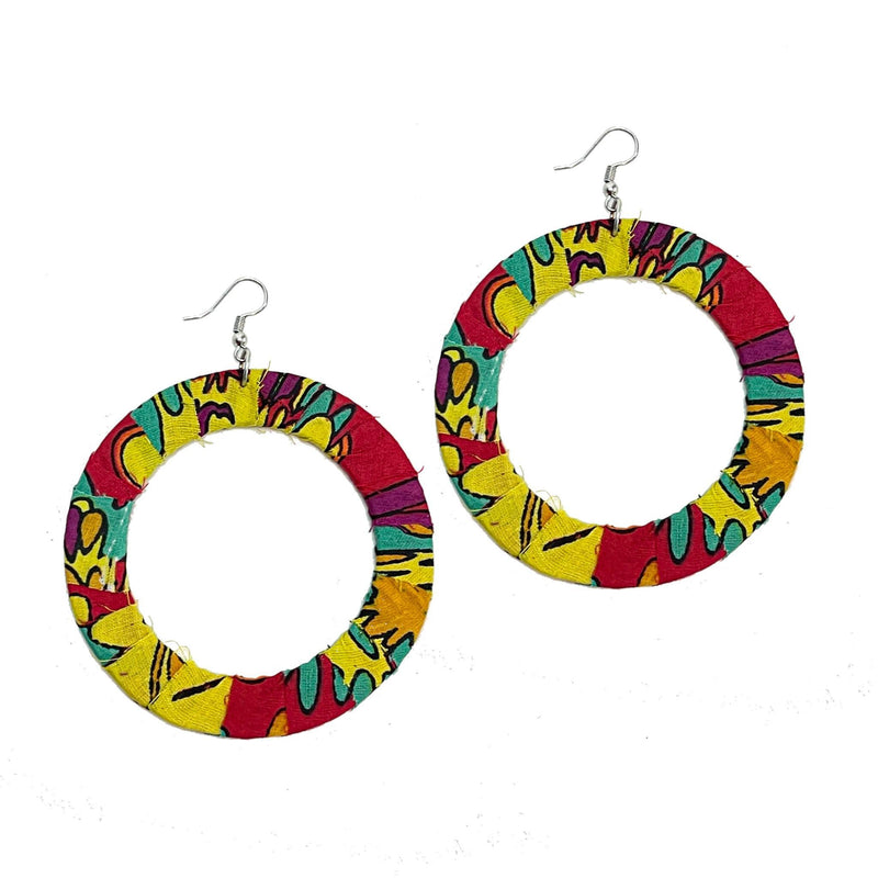 Kitenge Hoop Earrings