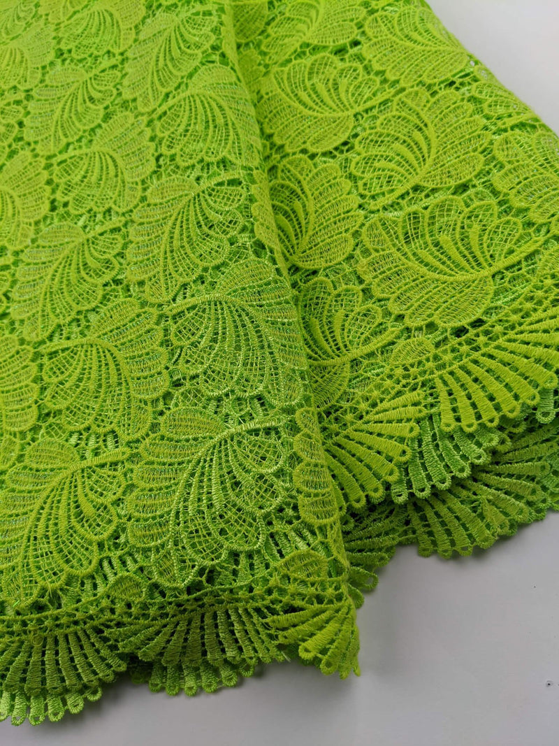 Green Guipure Cord Lace