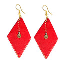 Red Wooden Earrings