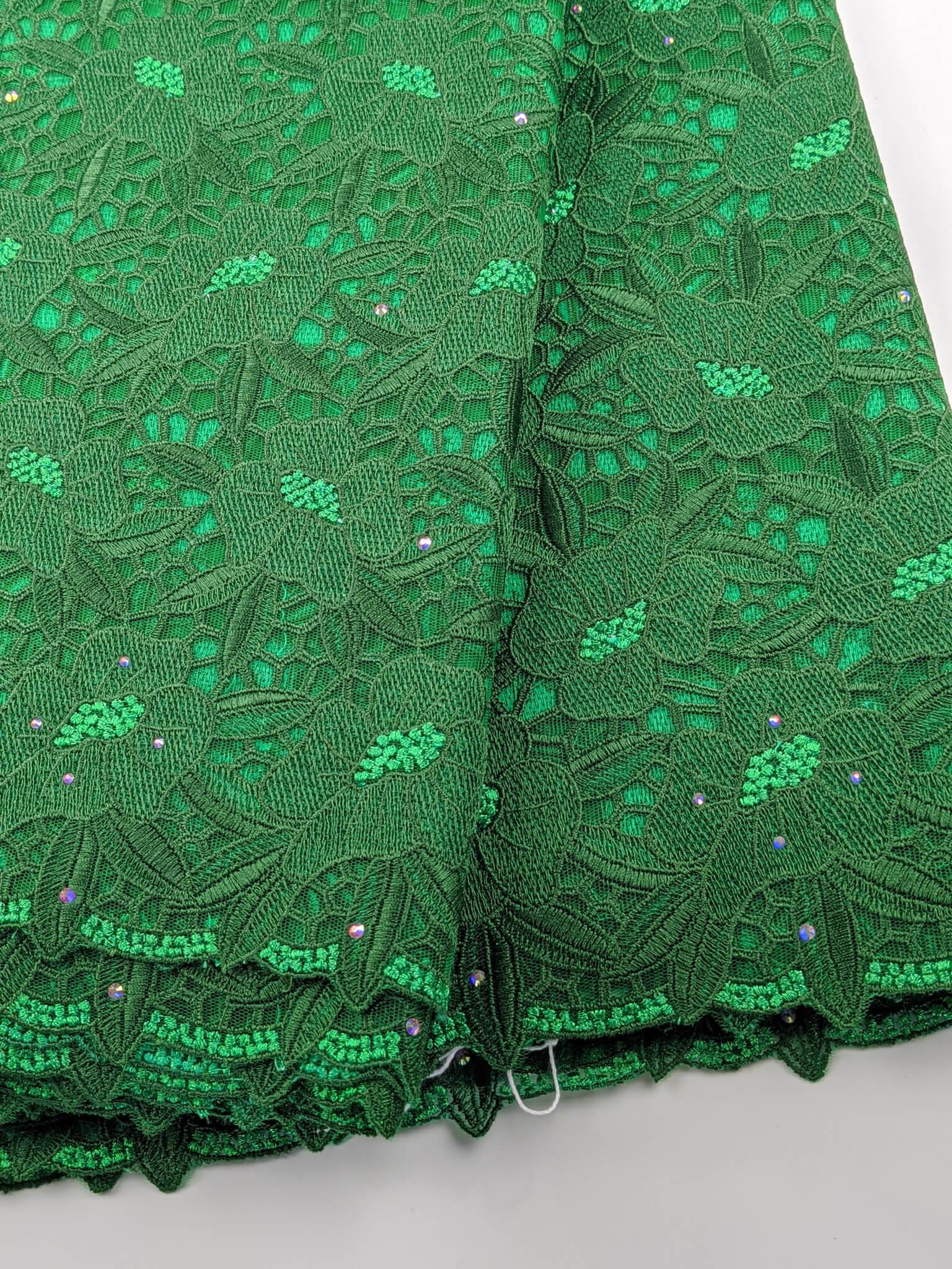 Green Cotton Net Lace