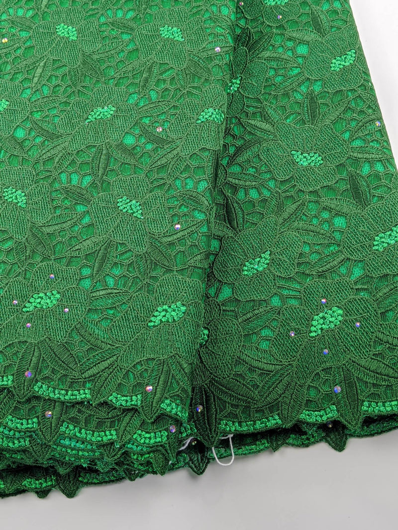Green Cotton Net Lace