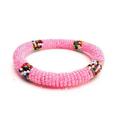 Pink Maasai Beaded Bracelet