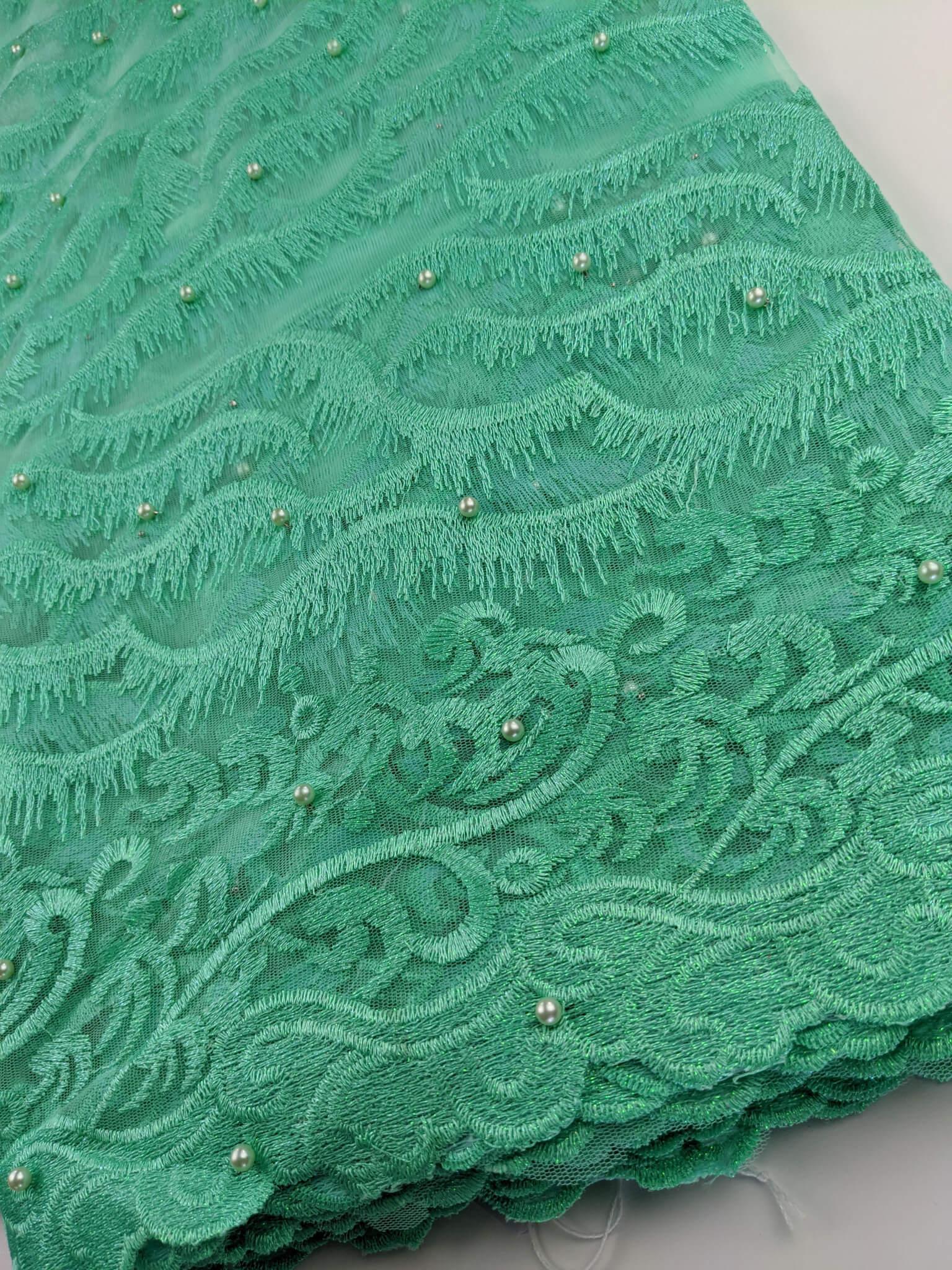 Green French Net Lace