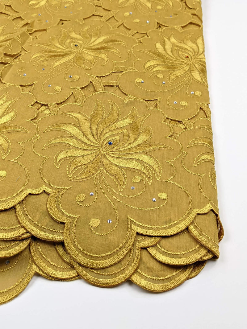 Gold Handcut Cotton Lace